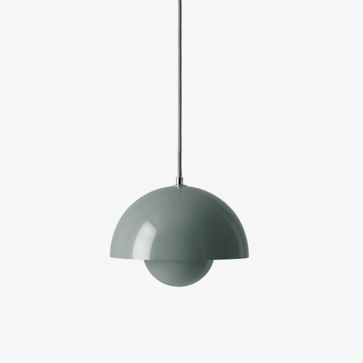 Petite suspension Flowerpot VP1 de Verner Panton - &amp;Tradition-Bleu pierre-The Woods Gallery