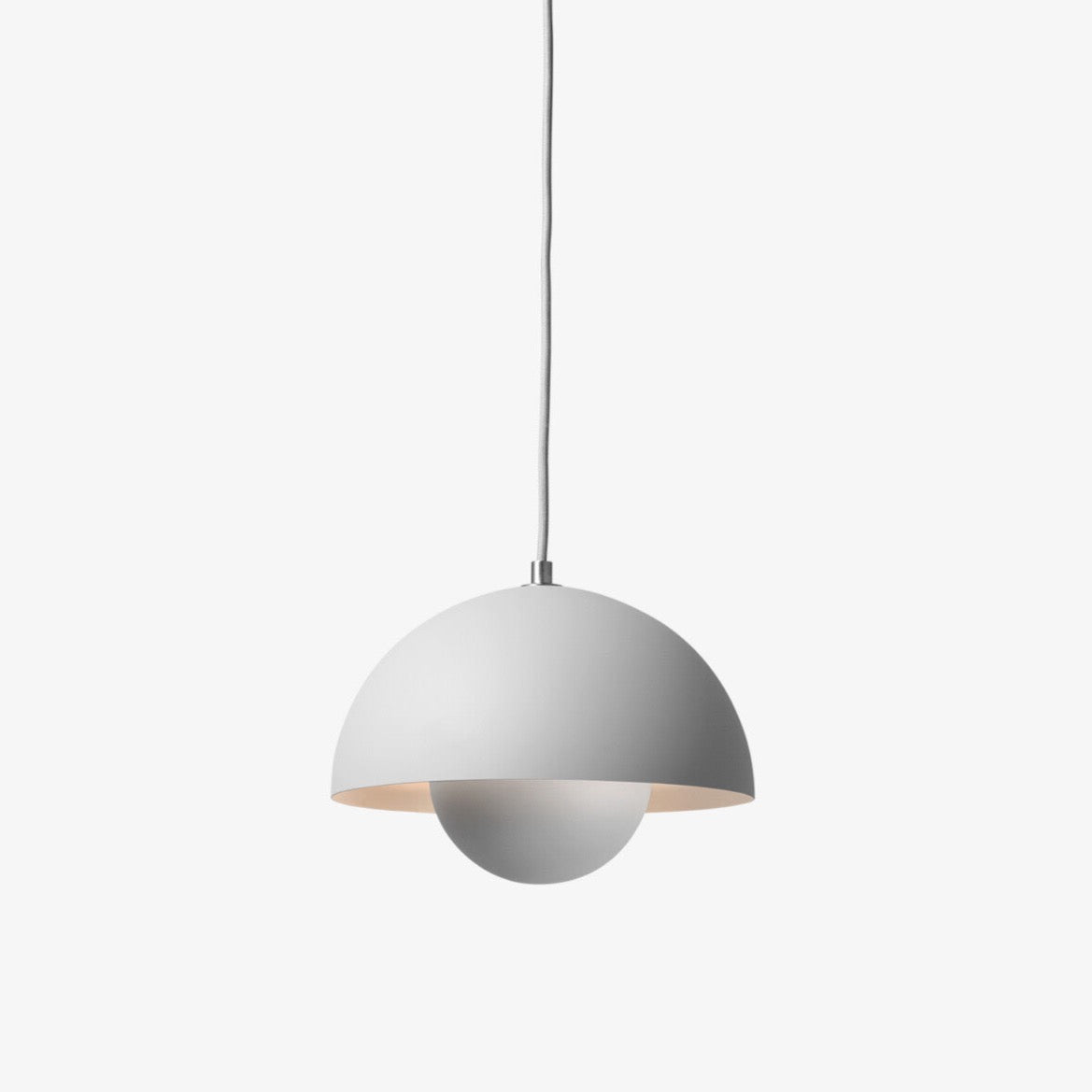 Petite suspension Flowerpot VP1 de Verner Panton - &amp;Tradition-Gris clair mat-The Woods Gallery