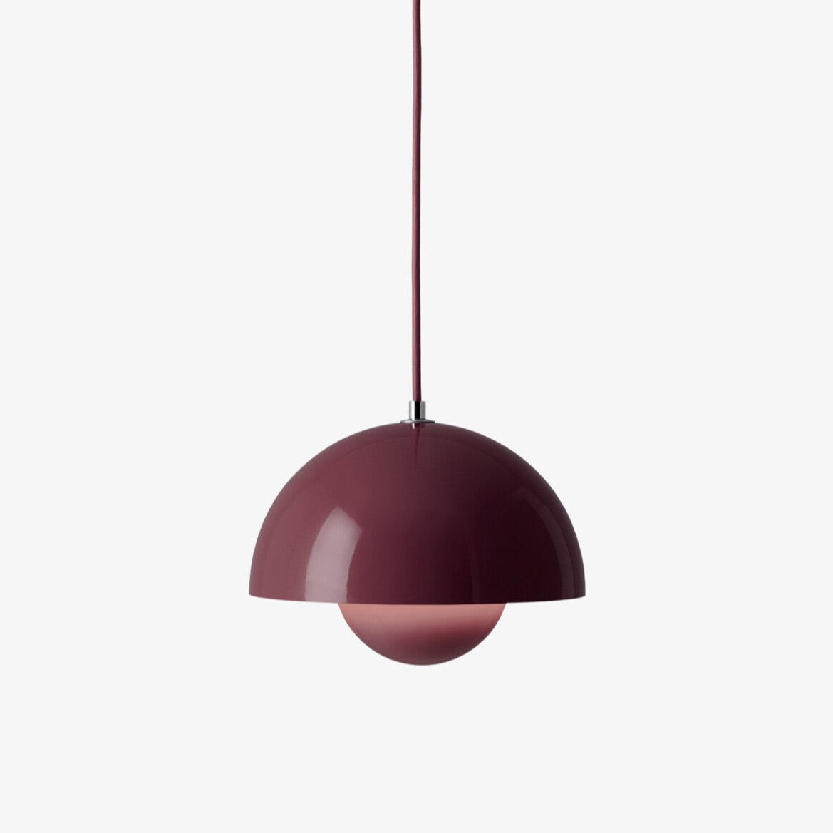 Petite suspension Flowerpot VP1 de Verner Panton - &amp;Tradition-Prune-The Woods Gallery