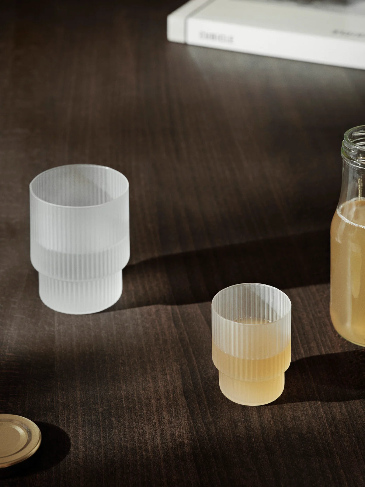 Petits Verres à shot ou à expresso Ripple Frosted - Set de 4 - Ferm Living-The Woods Gallery