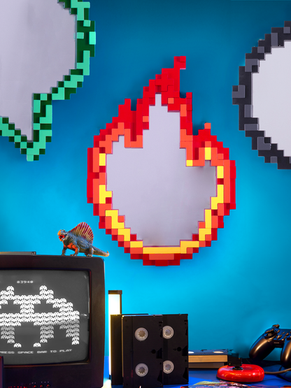 Miroir Pixel Mirror Flame de Roberto Bruno - Seletti-vue 7-The Woods Gallery