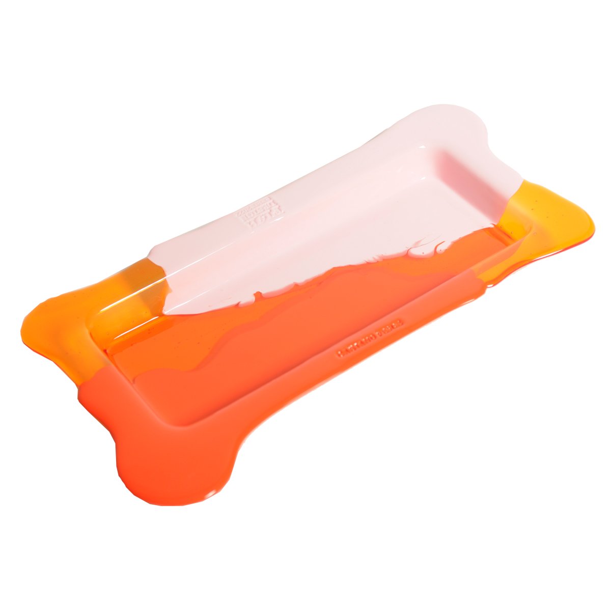 Plateau Rectangulaire Try Tray - Orange Mat, Orange Clair Et Rose Pastel Mat de Gaetano Pesce - Fish Design-S-The Woods Gallery