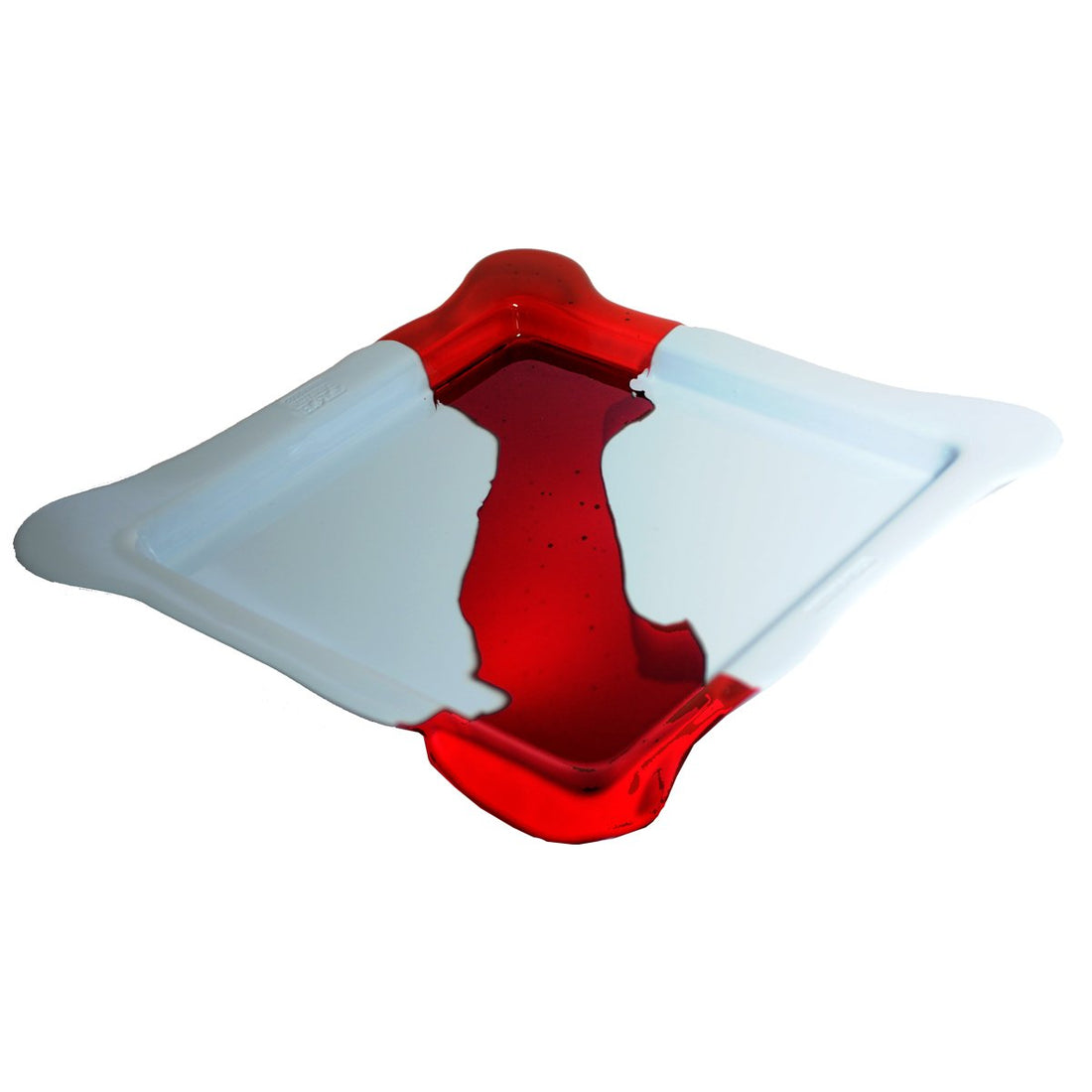 Plateau Square Stripes Try Tray - Bleu Pastel Mat Et Rubis Foncé Clair de Gaetano Pesce - Fish Design-S-The Woods Gallery
