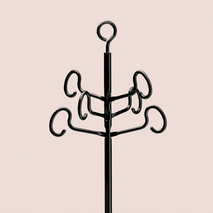 Porte-Manteaux Servomanto de Achille Castiglioni - Zanotta-vue de face sur fond rose-The Woods Gallery