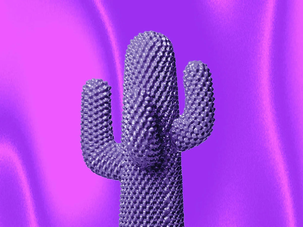 Porte manteau, sculpture Cactus Ultraviolet de Drocco & Mello - Gufram-The Woods Gallery