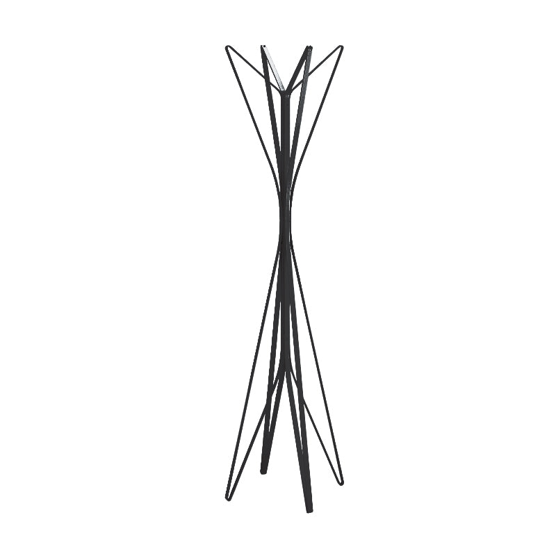 Porte-manteaux Aster 4 branches, Alessandro DUBINI, - Zanotta-tiges filaires noires croisées, vue de face-The Woods Gallery
