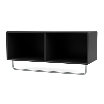 Porte-manteaux Coat par Peter J. Lassen, laque 05 Black, suspendu au mur, packshot Montana