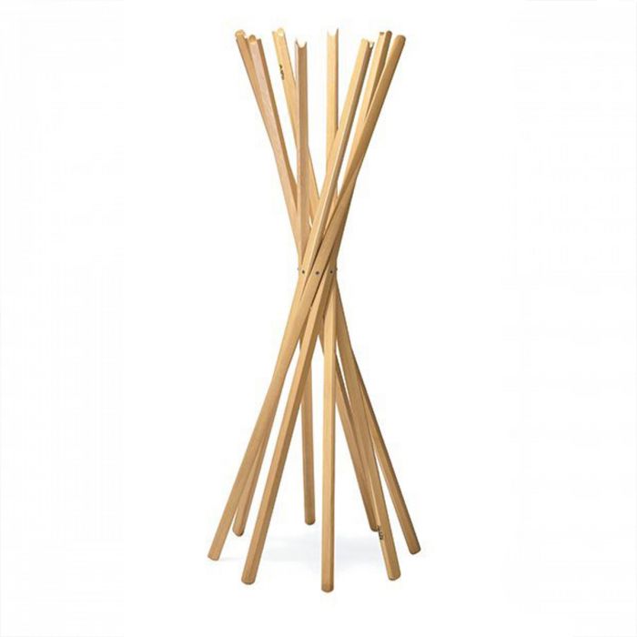 Porte-manteaux en bois massif Sciangai de De Pas, D’Urbino, Lomazzi - Zanotta-Noir-The Woods Gallery