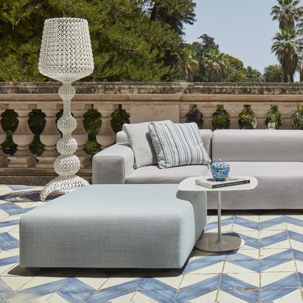 Pouf Plastics Outdoor de Piero Lissoni - Kartell-Blanc-The Woods Gallery