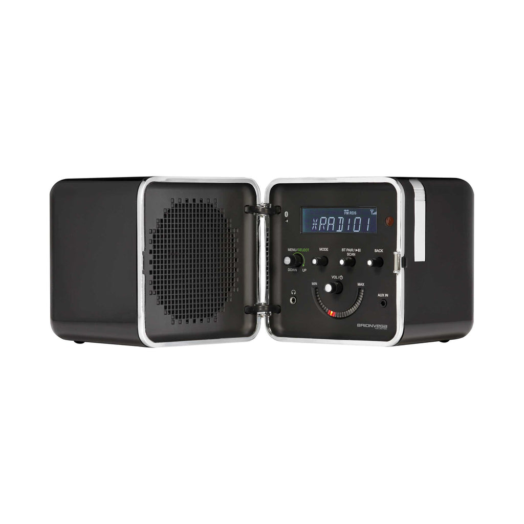 Radio Bluetooth CUBO 50° - Brionvega : Design par Sapper & Zanuso-Noir-The Woods Gallery