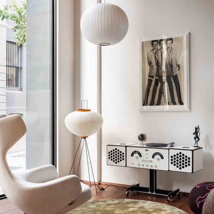 Radiofonografo - Brionvega : Design par Achille et Pier Giacomo Castiglioni-Blanc-The Woods Gallery