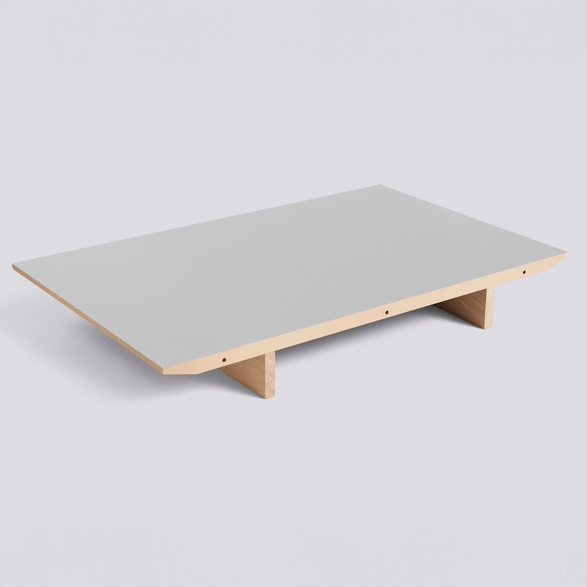 Rallonge pour table CPH 30 de Ronan et Erwan Bouroullec - Hay-50 x 80 cm (table L 160) - Chêne laqué, plateau linoléum gris-The Woods Gallery