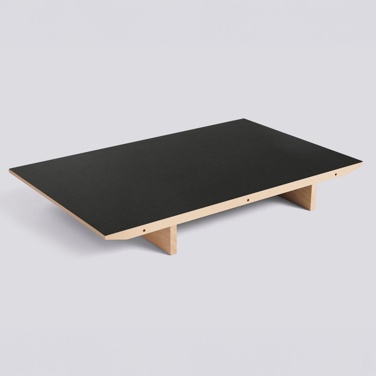 Rallonge pour table CPH 30 de Ronan et Erwan Bouroullec - Hay-50 x 80 cm (table L 160) - Chêne laqué, plateau linoléum noir-The Woods Gallery