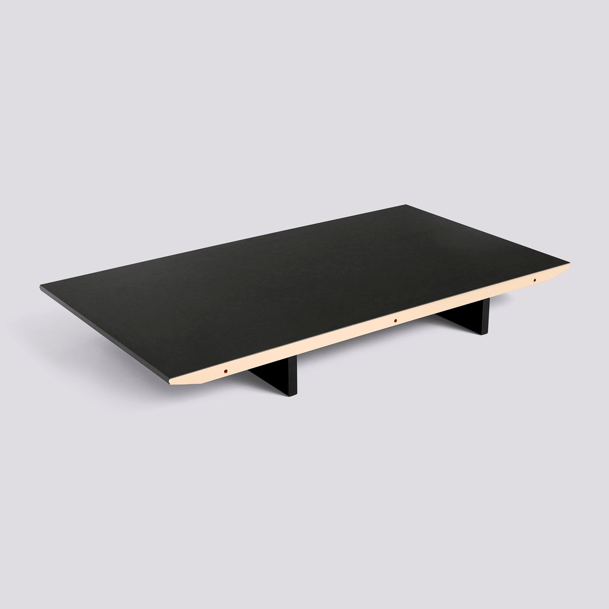 Rallonge pour table CPH 30 de Ronan et Erwan Bouroullec - Hay-50 x 90 cm (tables L 200 et L 250) - Chêne laqué noir, plateau linoléum noir-The Woods Gallery