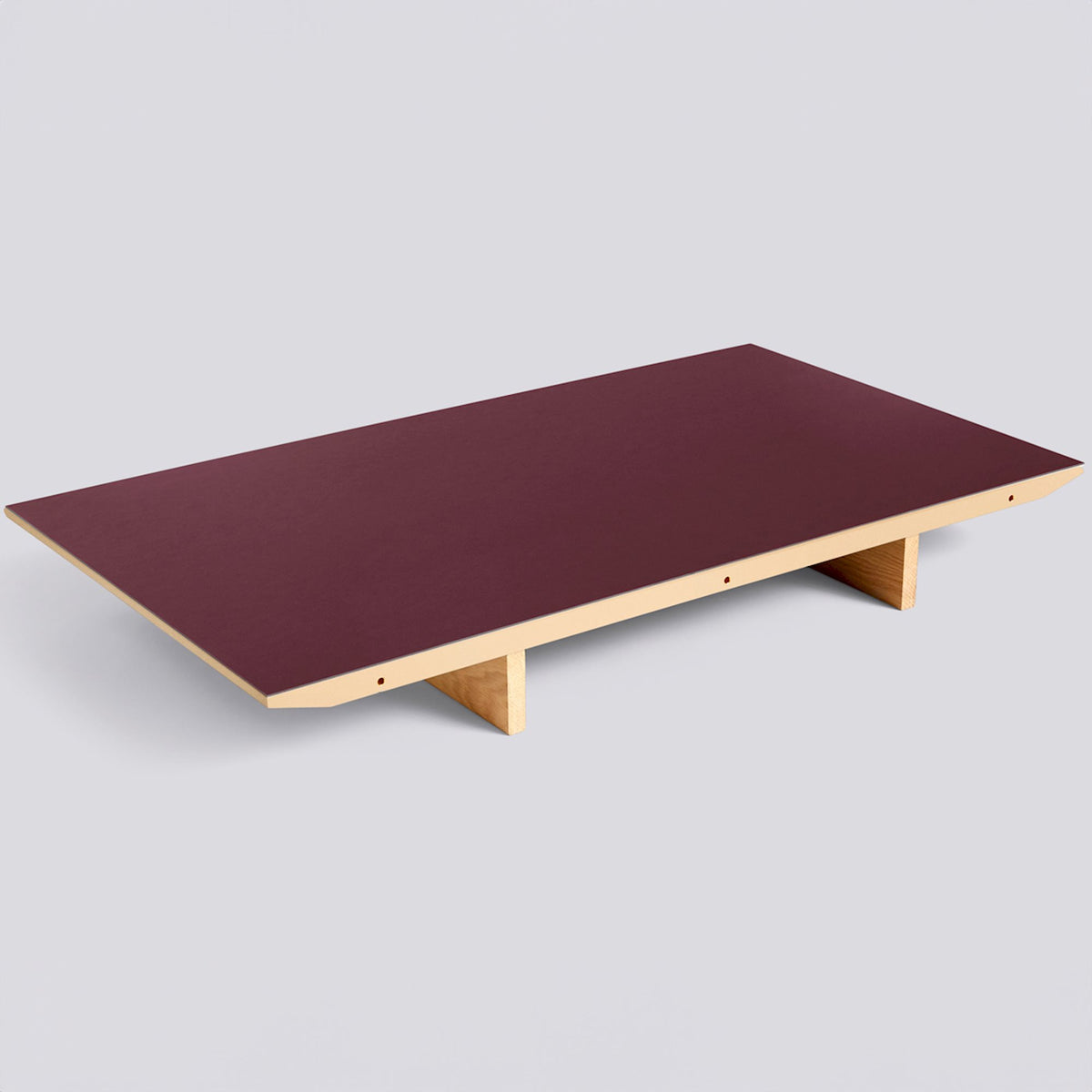 Rallonge pour table CPH 30 de Ronan et Erwan Bouroullec - Hay-50 x 90 cm (tables L 200 et L 250) - Chêne laqué, plateau linoléum bordeaux-The Woods Gallery