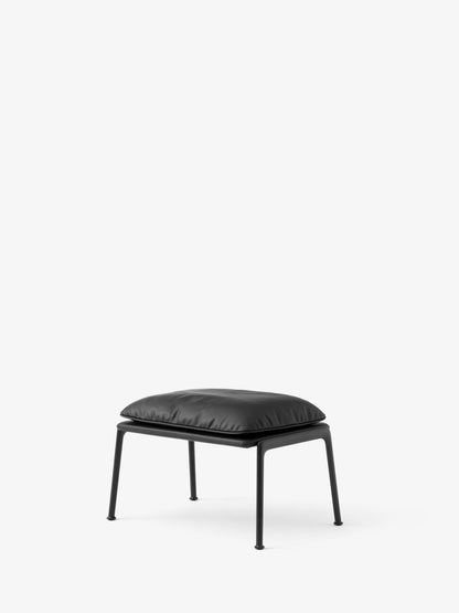 Repose-pieds Muno LN20 de Luca Nichetto - &amp;Tradition-Noir chaud-Cuir groupe 2-The Woods Gallery