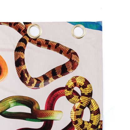 Rideau Seletti Snakes blanc - Seletti-The Woods Gallery