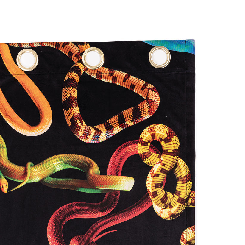 Rideau Seletti Snakes noir - Seletti-The Woods Gallery