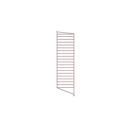 Montants de sol en métal, String Furniture, coloris rouge foncé, 115x30cm, Set de 2, packshot sur fond blanc