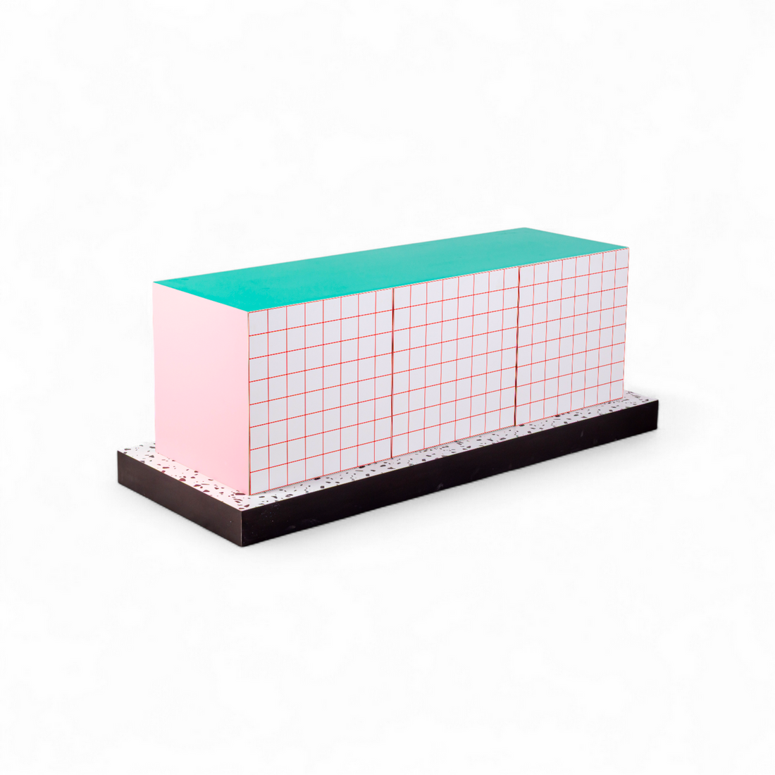 Buffet Super Cabinet Red Grid de Hello Again - Seletti-vue 1-The Woods Gallery