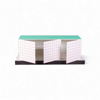 Buffet Super Cabinet Red Grid de Hello Again - Seletti-vue 4-The Woods Gallery