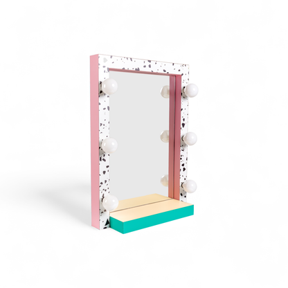 Miroir lumineux Super Mirror Terrazzo de Hello Again - Seletti-vue 3-The Woods Gallery