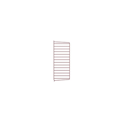 Montant mural en métal, String Furniture, coloris rouge foncé, 75x30cm, Set de 2, packshot sur fond blanc