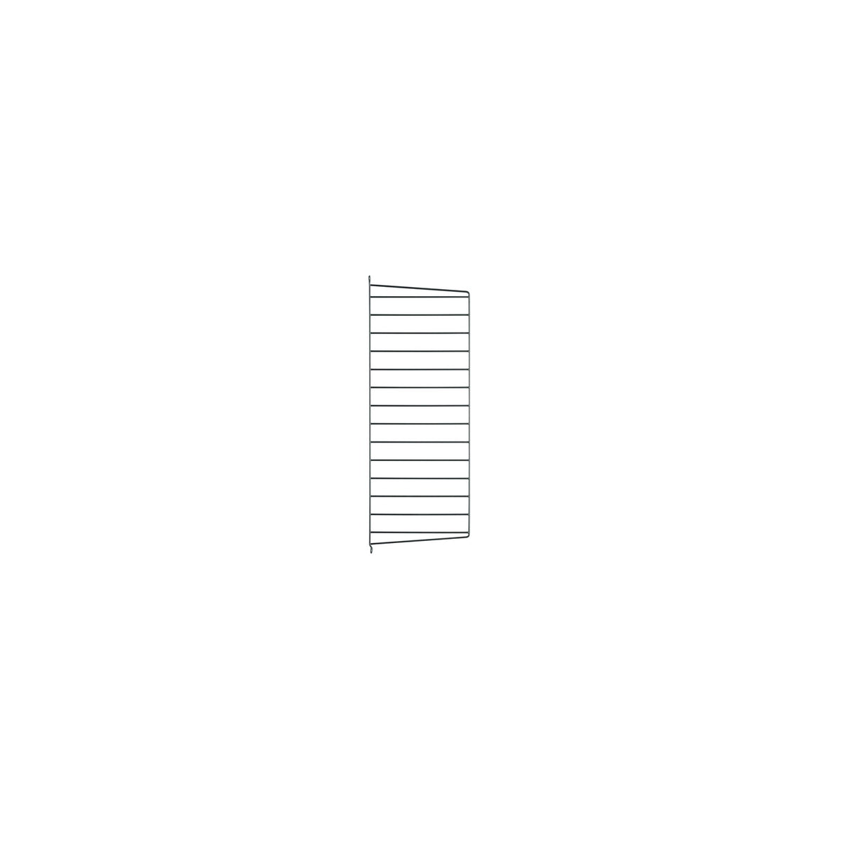 Montant mural en métal, String Furniture, coloris gris foncé, 75x30cm, Set de 2, packshot sur fond blanc
