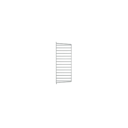 Montant mural en métal, String Furniture, coloris gris foncé, 75x30cm, Set de 2, packshot sur fond blanc