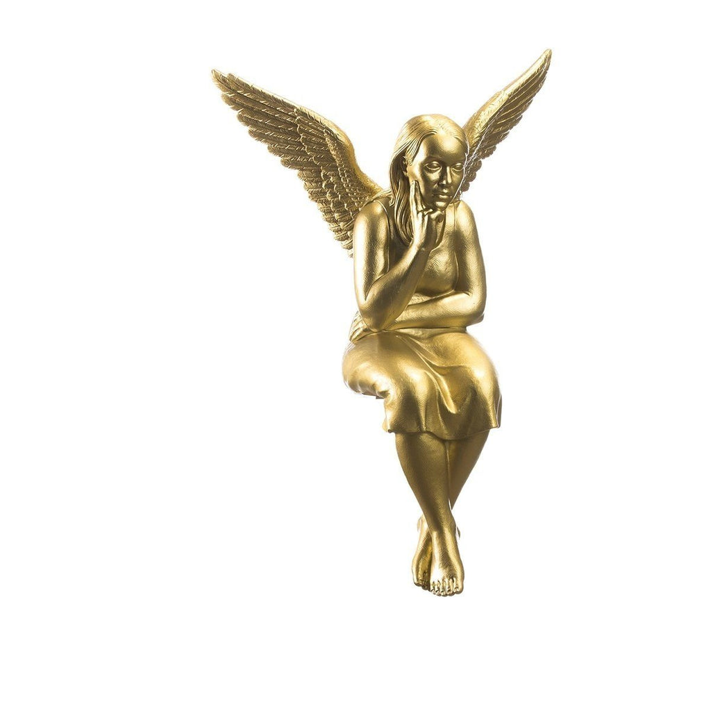Sculpture Guardian Angel de Ottmar Hörl - Ange gardien-Or-Unsigned-The Woods Gallery