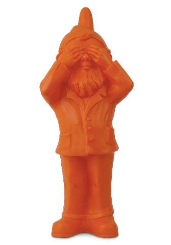 Sculpture See Nothing de Ottmar Hörl - Nain de jardin - See Nothing-rouge-Sans Signature-The Woods Gallery