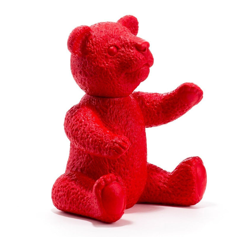 Sculpture Teddy Bear de Ottmar Hörl - Ours en peluche-Rouge-Unsigned-The Woods Gallery