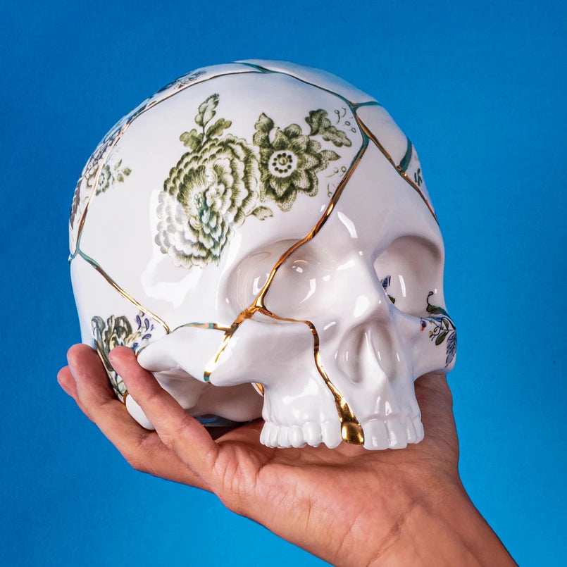 Sculture crâne Skull Kintsugi - Seletti-The Woods Gallery