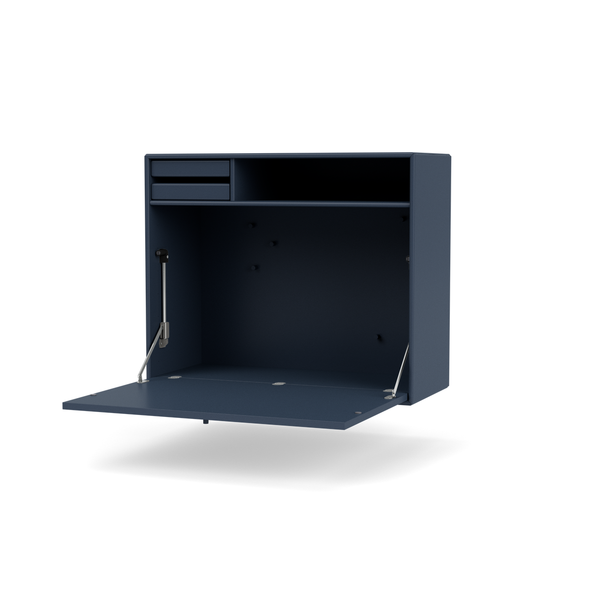 Secrétaire Modulable Studio par Peter J. Lassen, laque 138 Juniper, suspendu au mur, packshot Montana