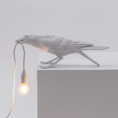 Lampe Bird Lamp Playing blanche intérieur de Marcantonio - Seletti-vue 2-The Woods Gallery