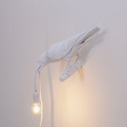 Applique Bird Lamp Looking Left blanche de Marcantonio - Seletti-vue 4-The Woods Gallery