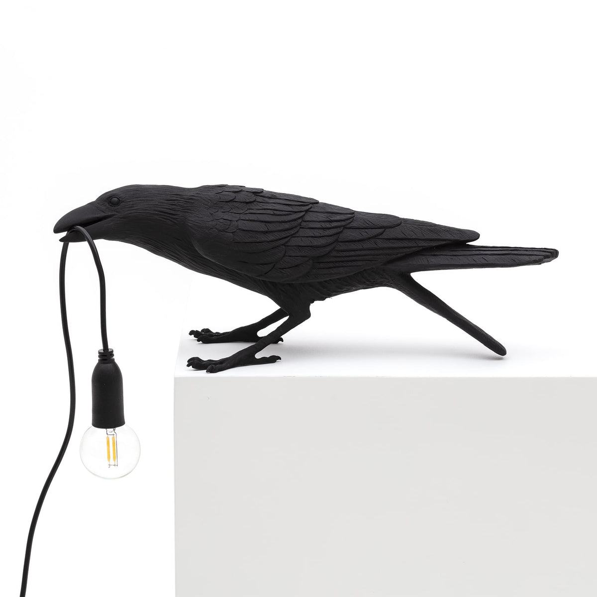 Lampe Bird Lamp Playing noire intérieur de Marcantonio - Seletti-vue 1-The Woods Gallery