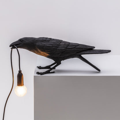 Lampe Bird Lamp Playing noire intérieur de Marcantonio - Seletti-vue 3-The Woods Gallery