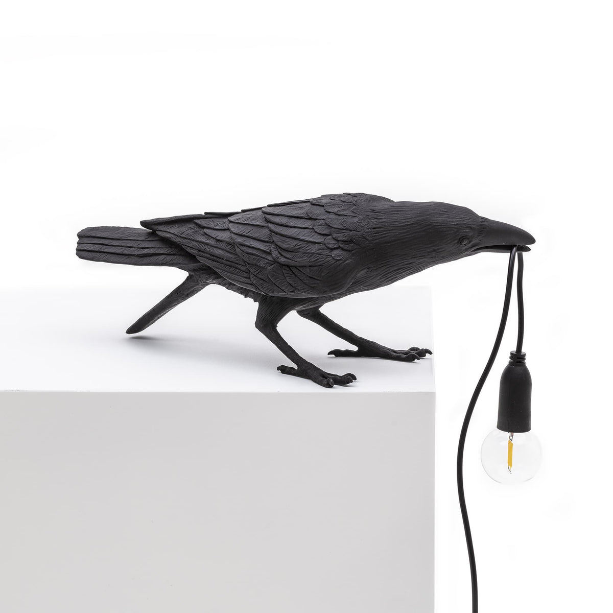 Lampe Bird Lamp Playing noire intérieur de Marcantonio - Seletti-vue 5-The Woods Gallery