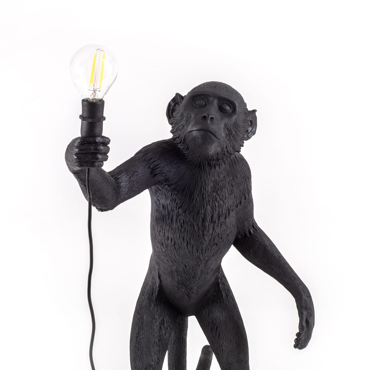 Lampe Monkey Lamp Standing de Marcantonio - Seletti-Noir-The Woods Gallery