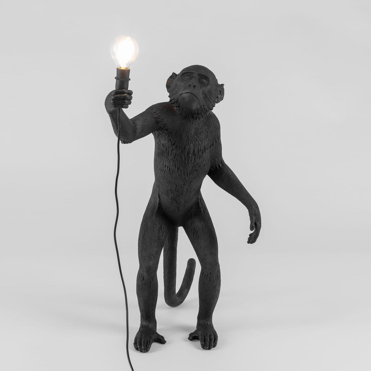 Lampe Monkey Lamp Standing de Marcantonio - Seletti-Noir-The Woods Gallery