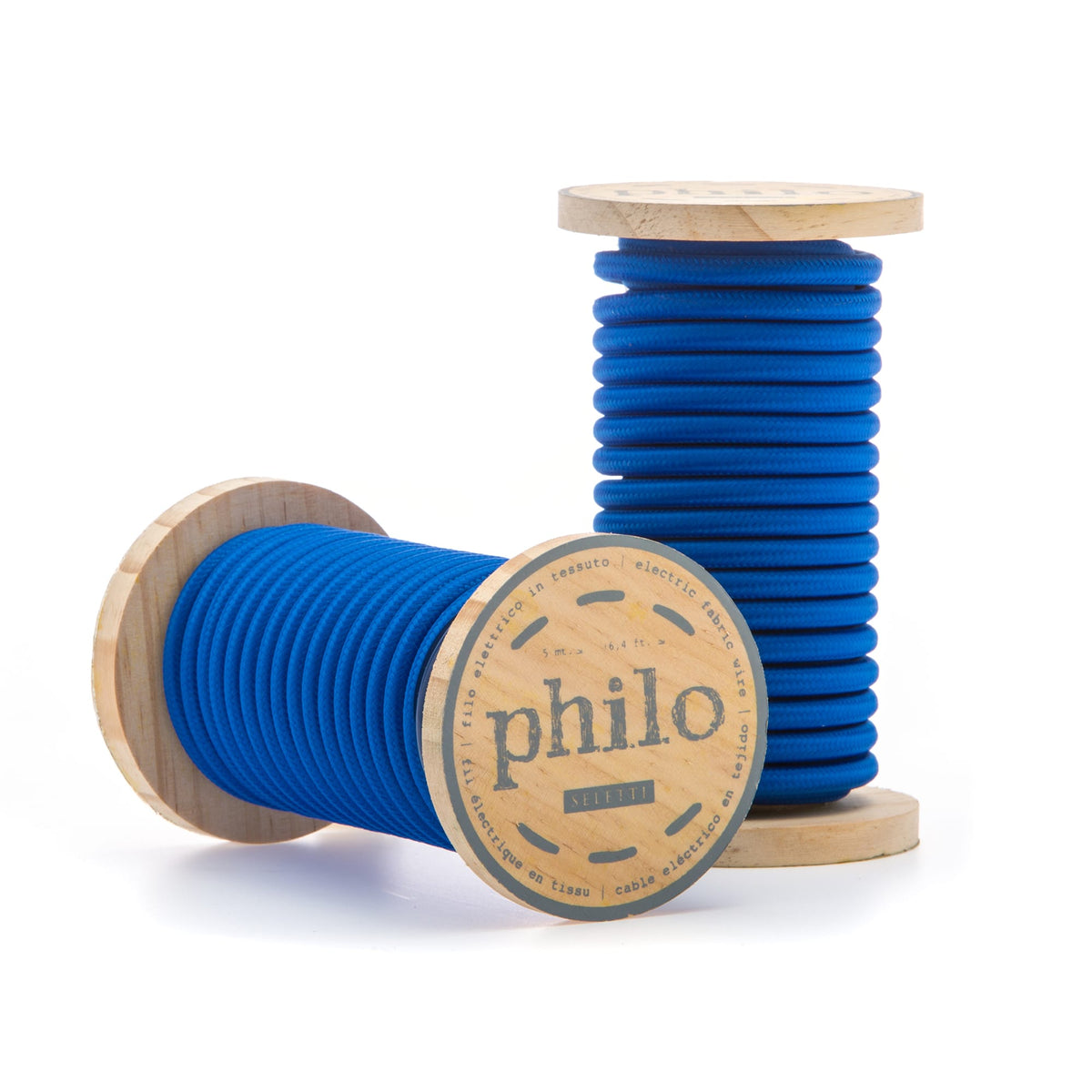 Câble textile Philo Bleu de Selab - Seletti-vue 1-The Woods Gallery