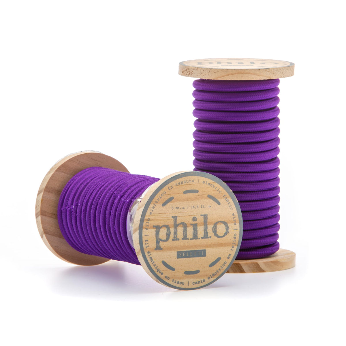 Câble textile Philo Violet de Selab - Seletti-vue 1-The Woods Gallery