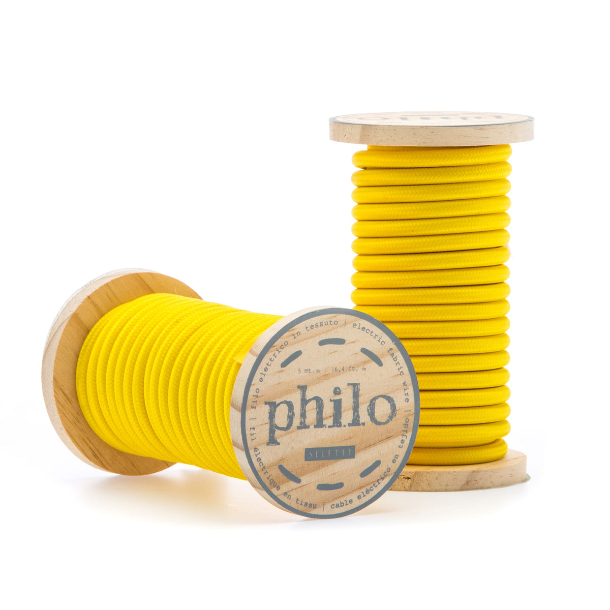 Câble textile Philo Jaune de Selab - Seletti-vue 1-The Woods Gallery