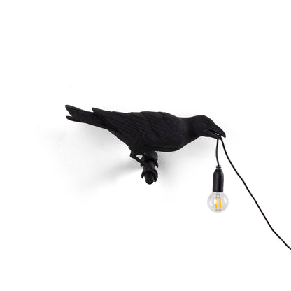 Applique Bird Lamp Looking Right noire de Marcantonio - Seletti-vue 4-The Woods Gallery