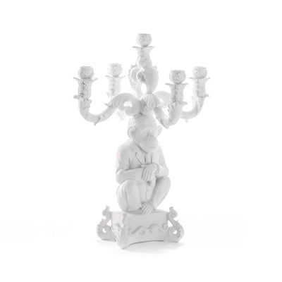 Bougeoir Burlesque chimpanzé blanc de Selab - Seletti-vue 1-The Woods Gallery