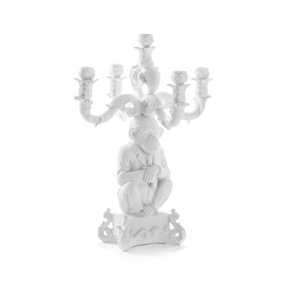 Bougeoir Burlesque chimpanzé blanc de Selab - Seletti-vue 1-The Woods Gallery