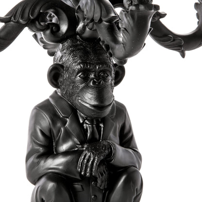 Bougeoir Burlesque chimpanzé noir de Selab - Seletti-vue 2-The Woods Gallery