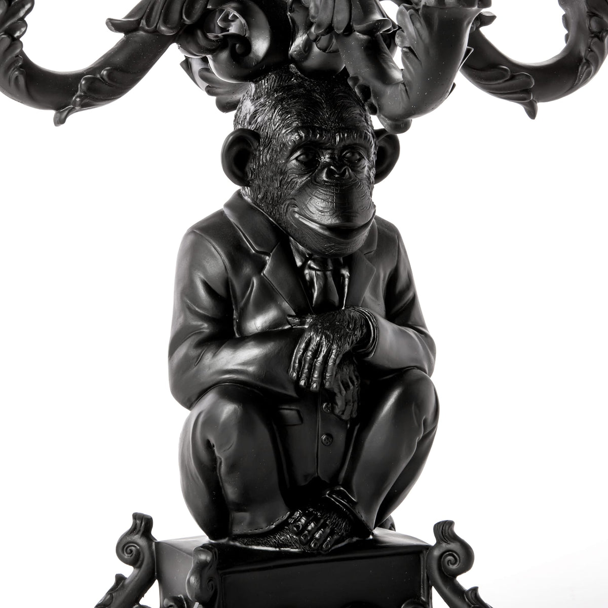 Bougeoir Burlesque chimpanzé noir de Selab - Seletti-vue 4-The Woods Gallery