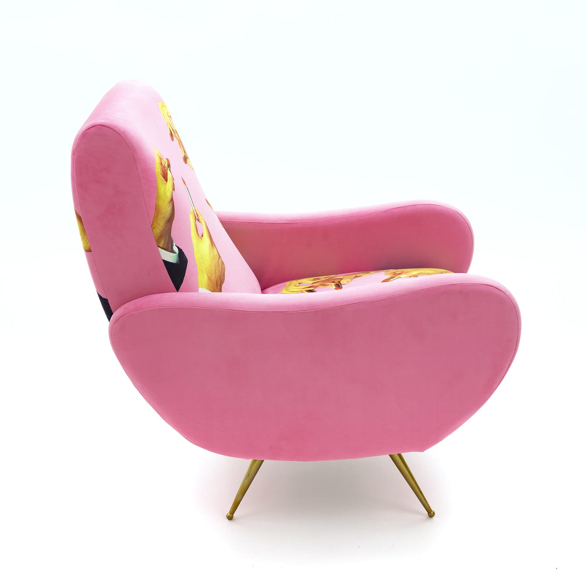 Fauteuil Lipsticks Pink de ToiletPaper - Seletti-vue 3-The Woods Gallery
